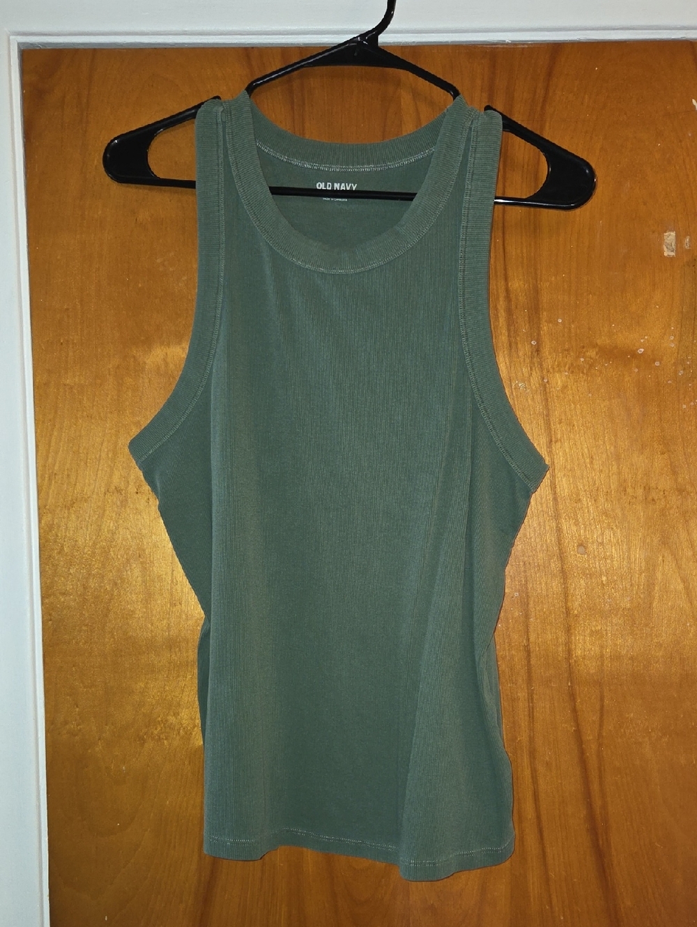 Old Navy Olive Green Cropped Ribbed Tank